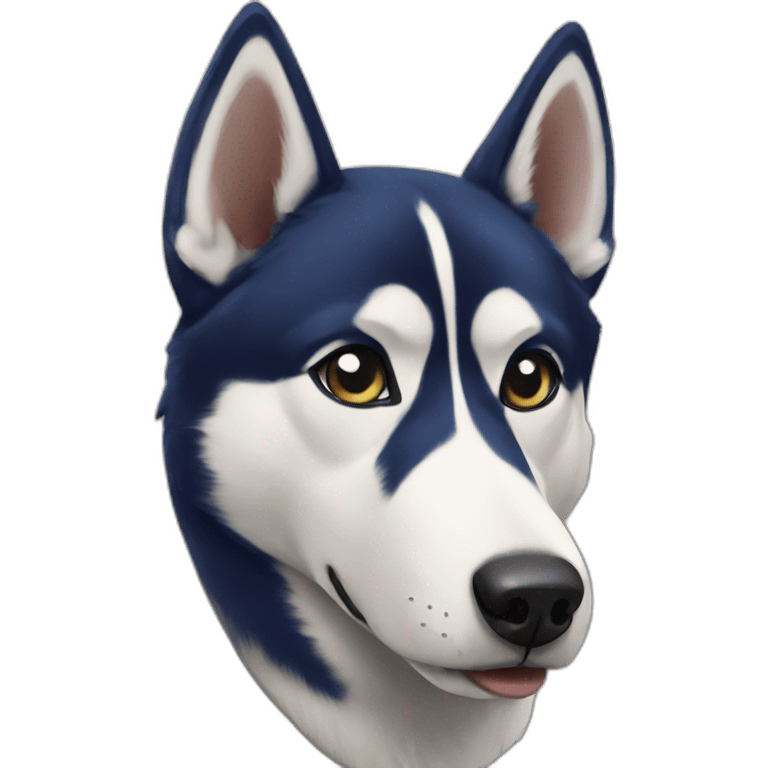 Husky in subway emoji