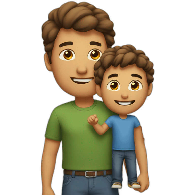 Dad and son emoji