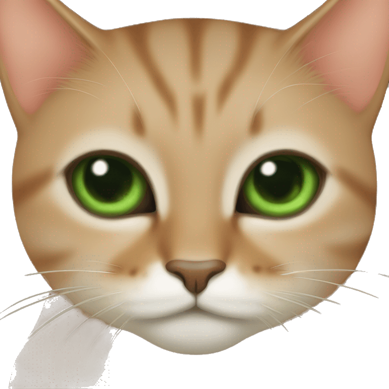 gato naranja con ojos verdes emoji