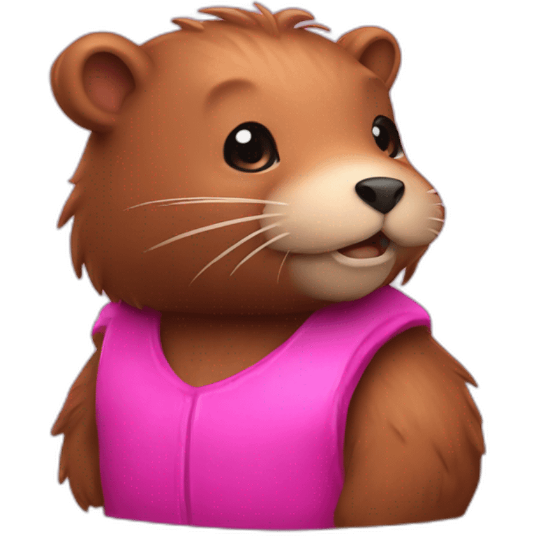 Pink beaver gaming emoji