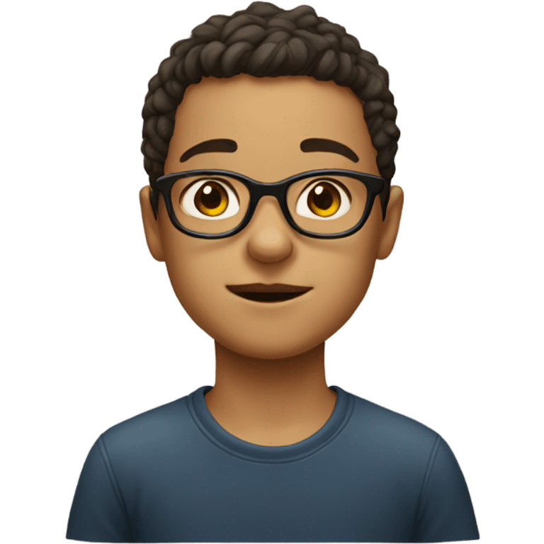 portrait of boy in glasses emoji