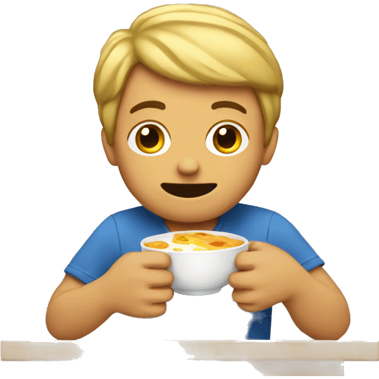 GUY EATING BREAKFAST emoji