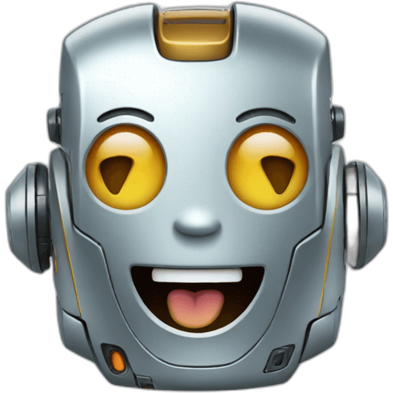 robot laughing emoji