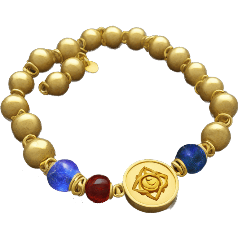 gold chakra bracelet realistic emoji