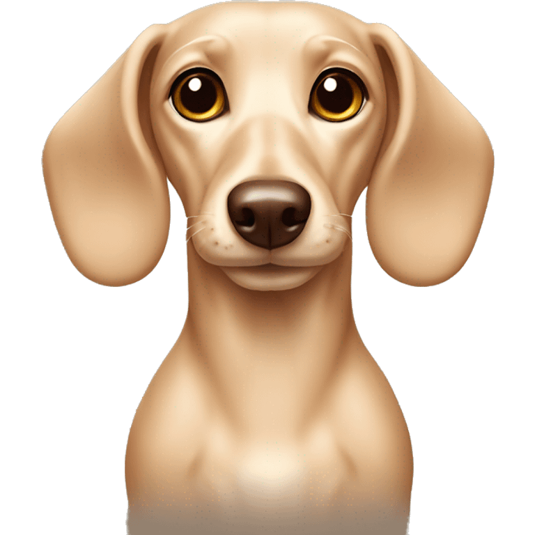 cream dachshund with brown eyes emoji