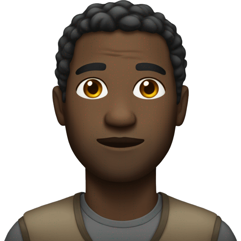 Black man side eyeing emoji