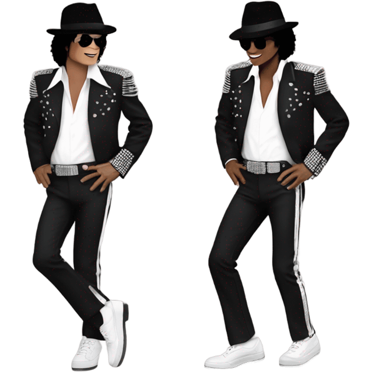 Michael Jackson doing the moonwalk ￼ emoji