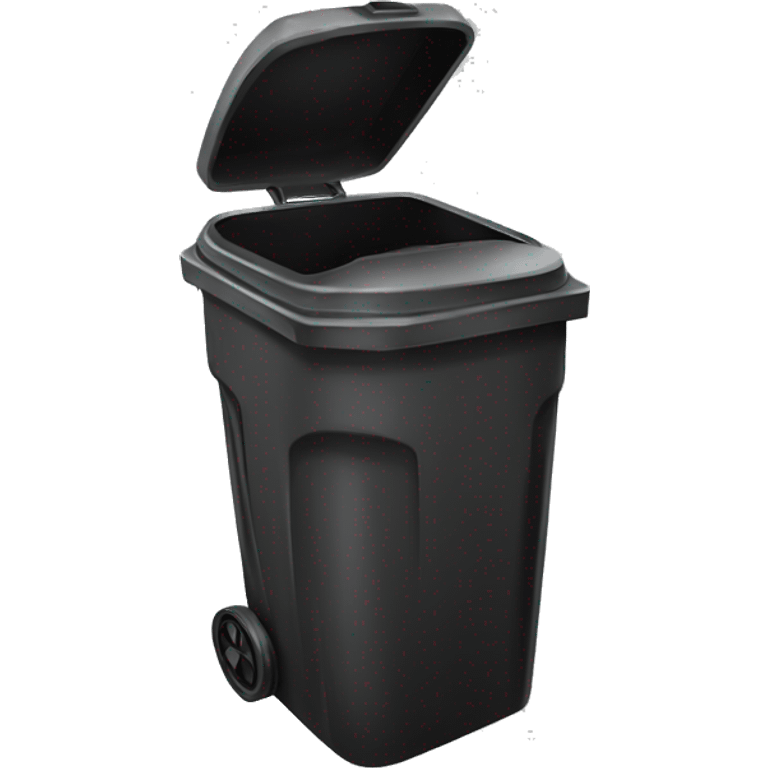 Dustbin wheeli black  emoji