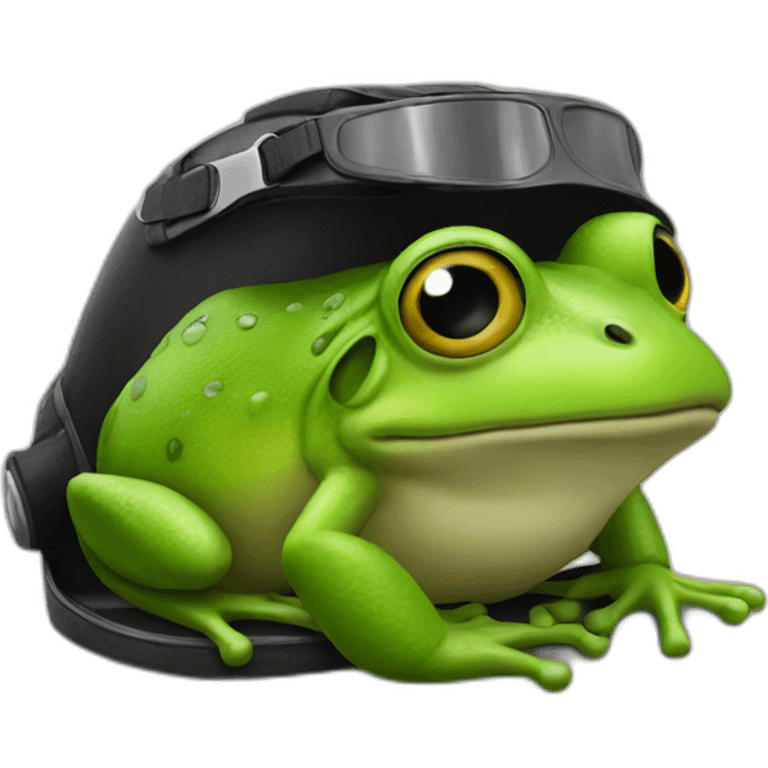 mr frog helmet emoji