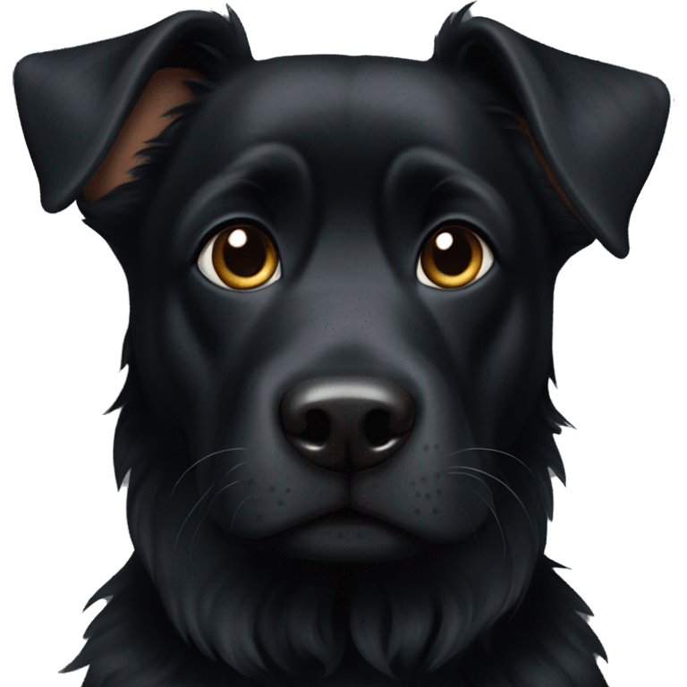 Total Black dog Bonni emoji