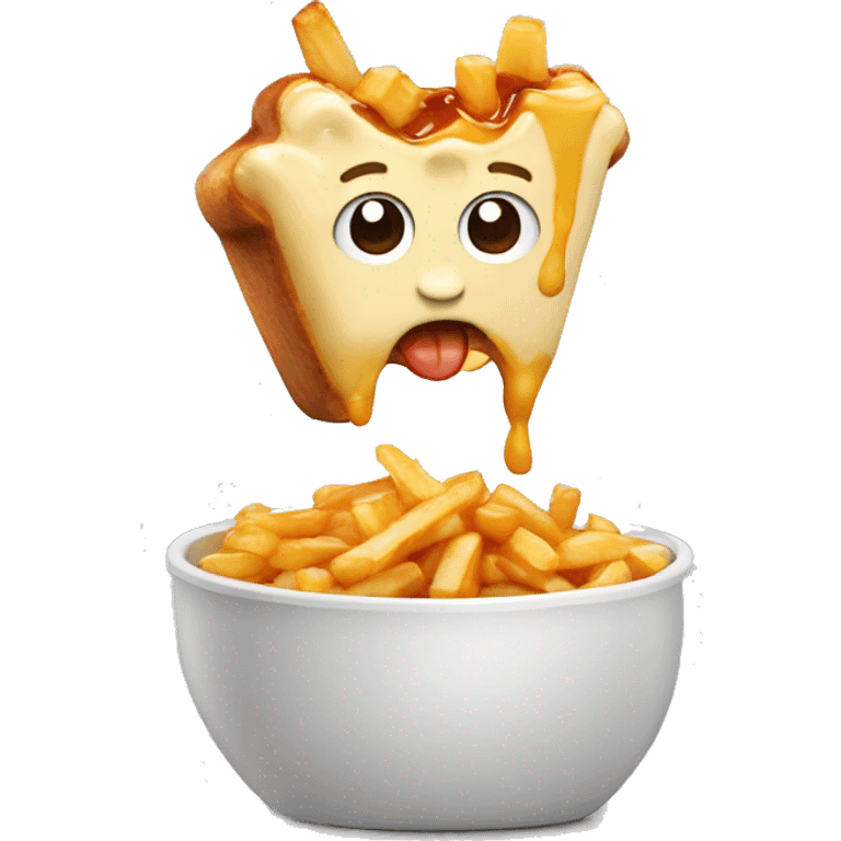 poutine qui mange une poutine emoji