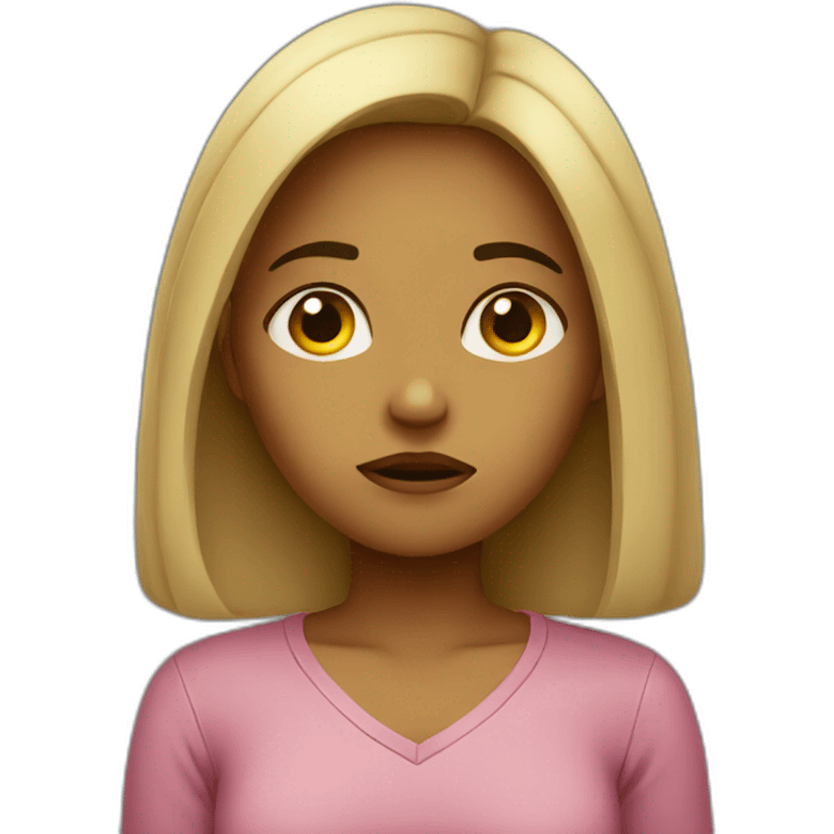 Disappointed and blank girl emoji