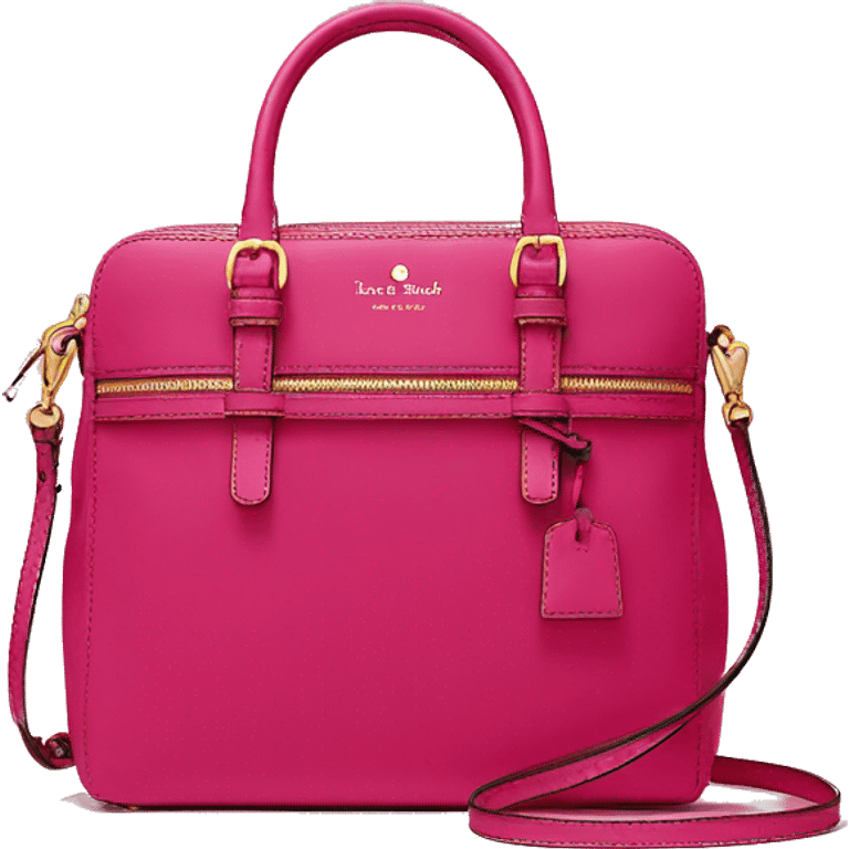 Realistic raspberry color kate spade satchel purse.  emoji