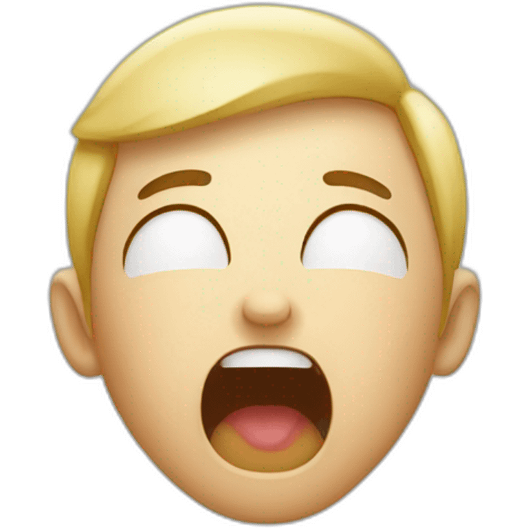 iOS style emoji yawn emoji