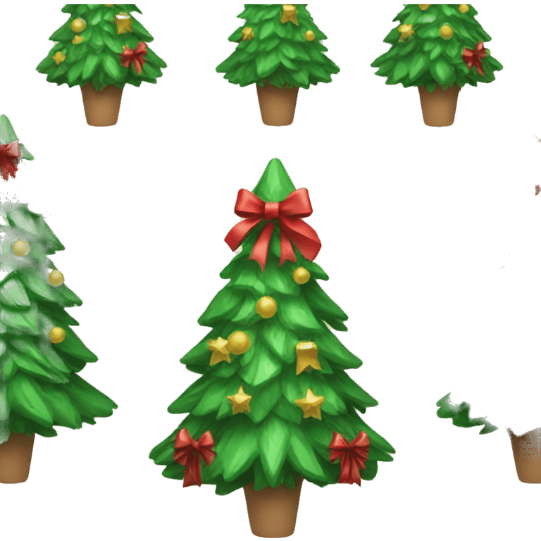 Christmas tree with bows  emoji