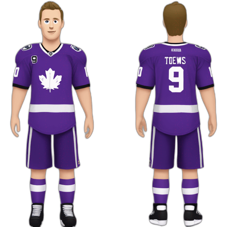 Jonathan Toews wearing a purple dress  emoji