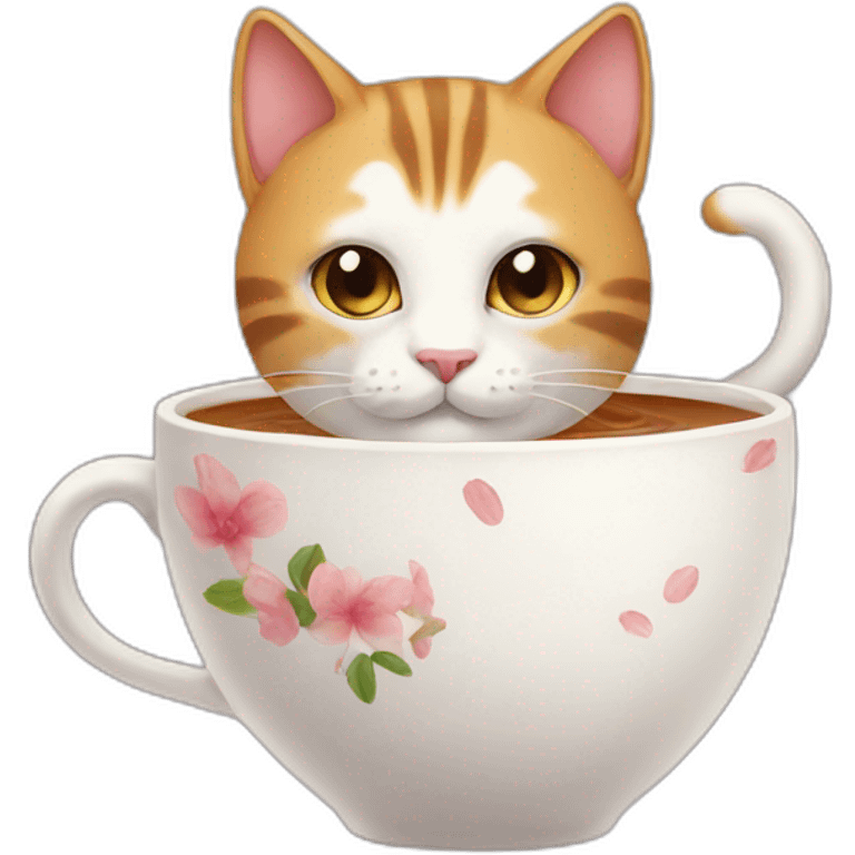 cat tea emoji