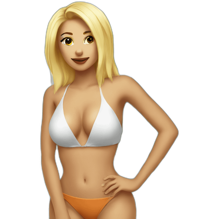 sexy blonde in swimsuit emoji