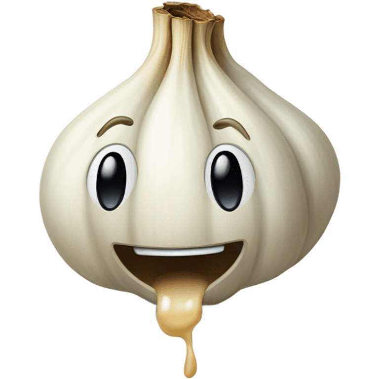 Crying garlic  emoji