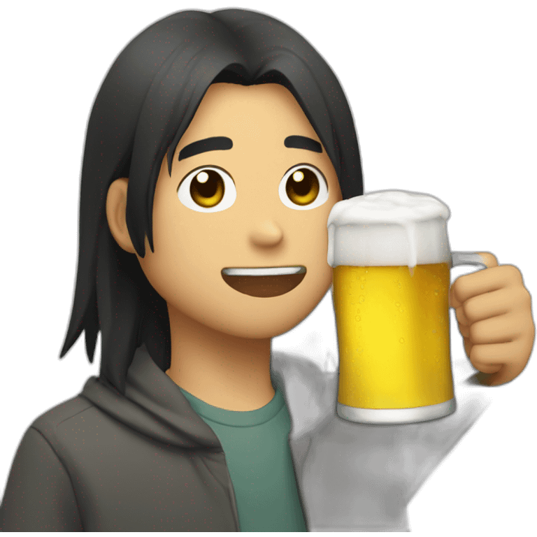 aizawa drinking beer emoji