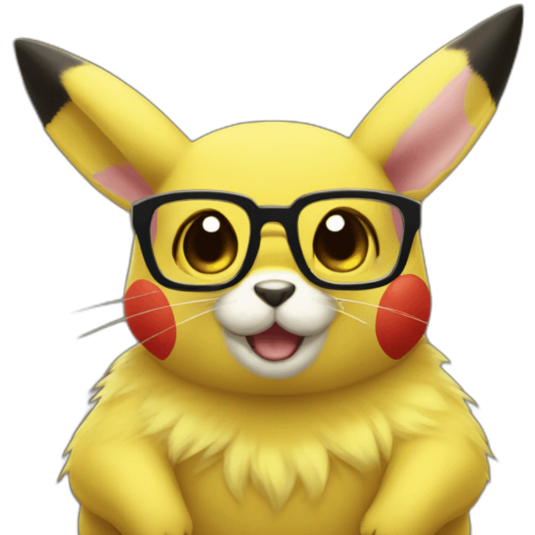 Picachu con gafas emoji