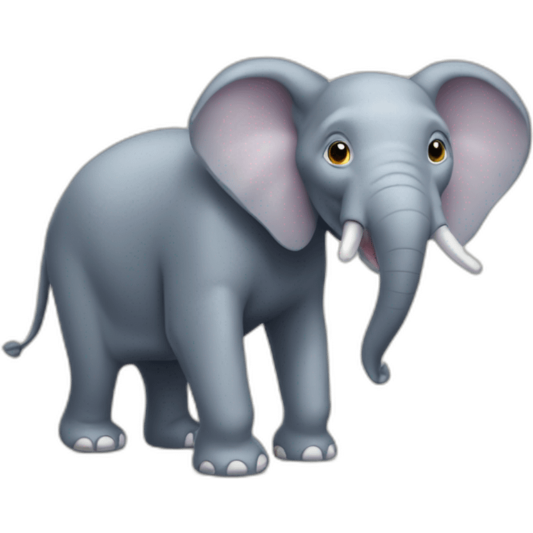 Éléphant sur une souris emoji