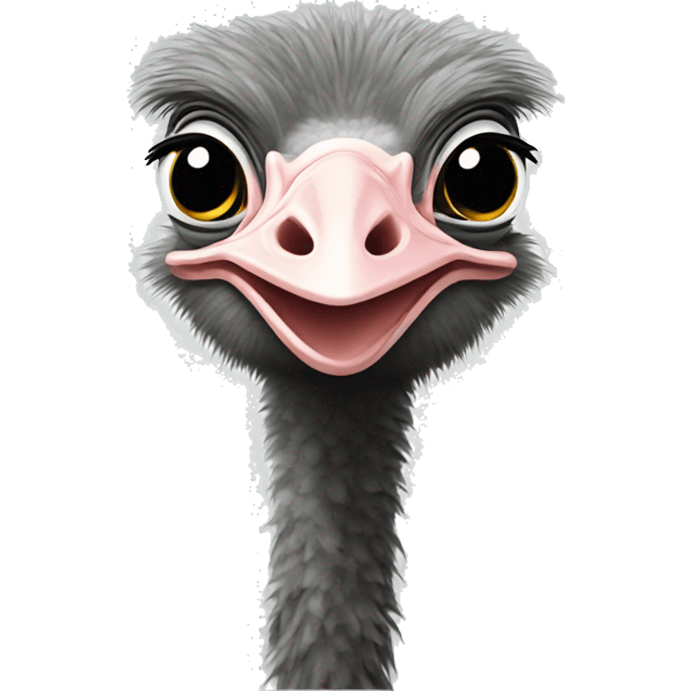 Ostrich standing right emoji