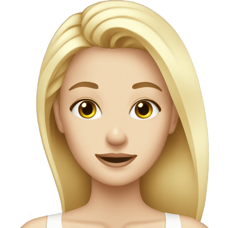 Blonde girl doing Skincare  emoji