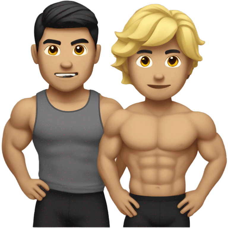 muscular asian personal trainer golden hair emoji