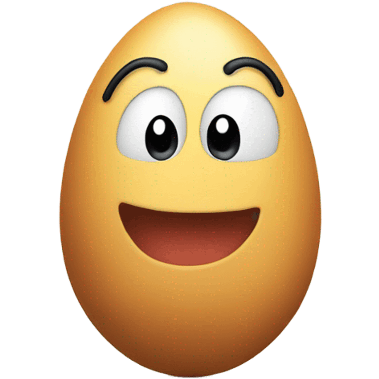 An egg with limbs emoji