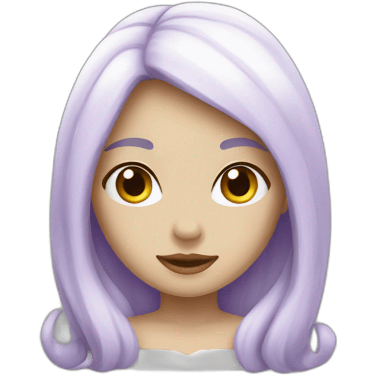 white liliac emoji