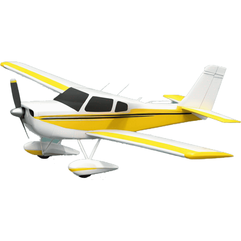 Real airplane cessna modelo 182 yellow emoji