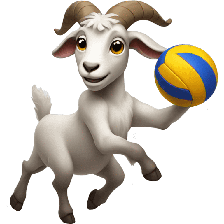 Goat playing volleyball  emoji