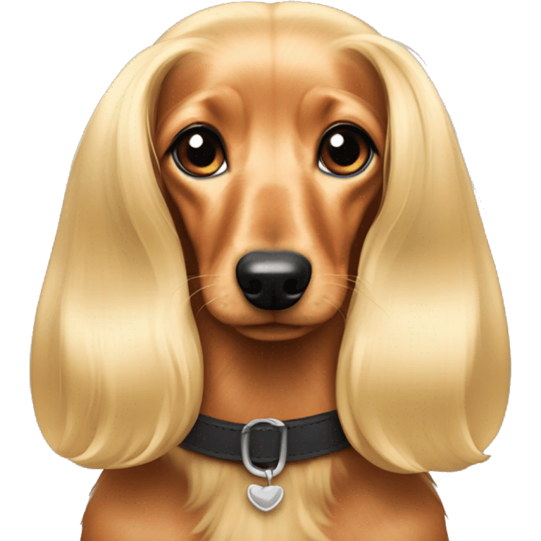 long hair doxie blonde emoji