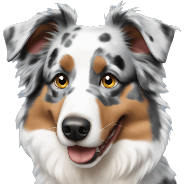 blue merle australian shepherd  emoji