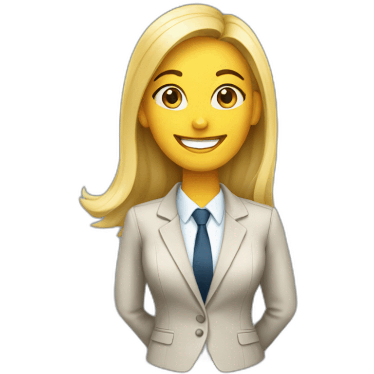 executive happy girl emoji