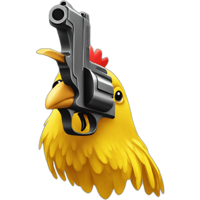 Gun Chicken yellow emoji