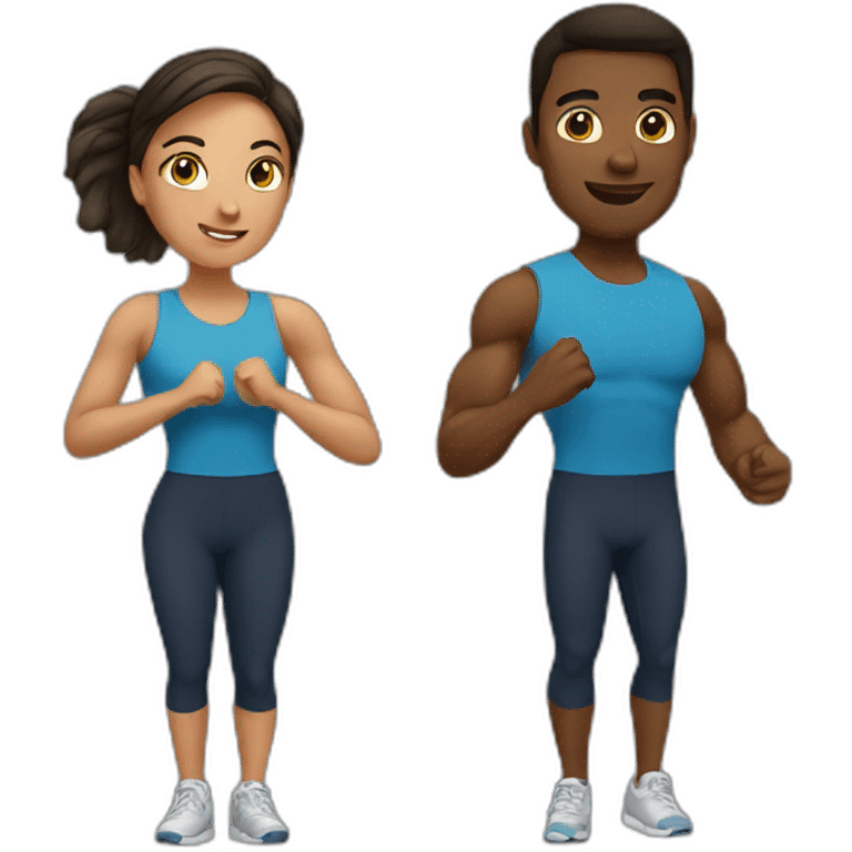 couple training together emoji