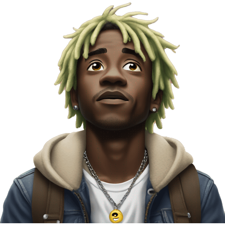 Lil uzi vert looking up to the sky emoji