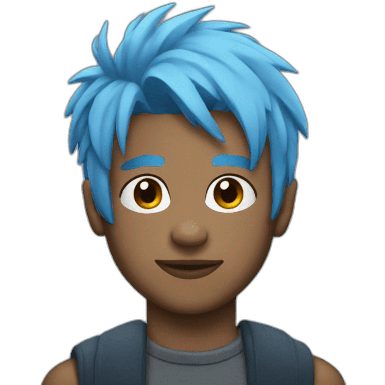 xxxtentacion with blue hair emoji