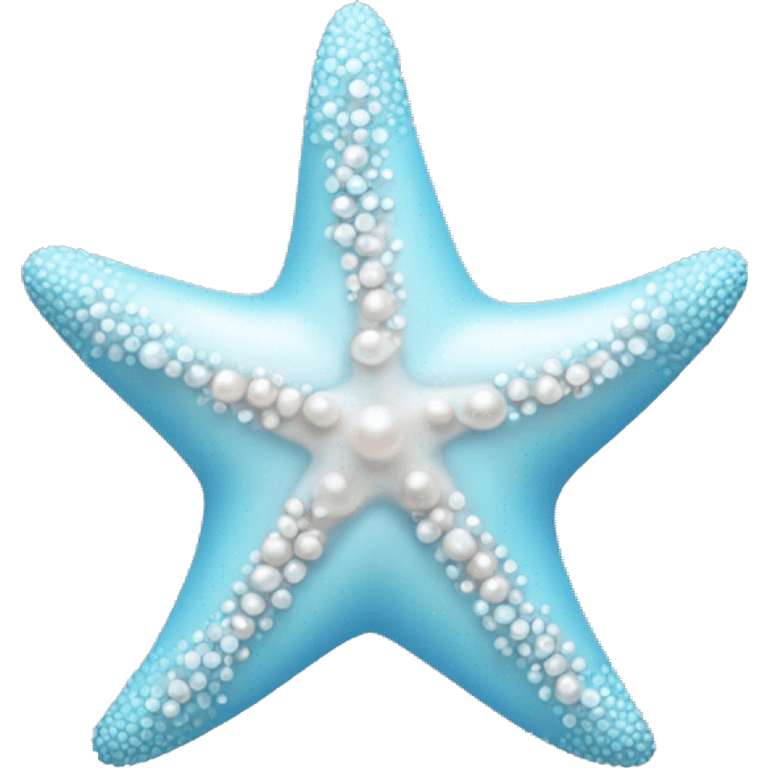 pastel blue starfish add another pearly white one layered behind it emoji