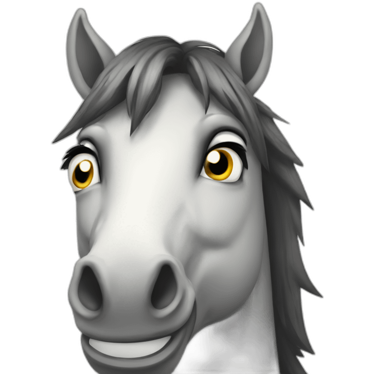 three-eyed-horse-scary-grin emoji