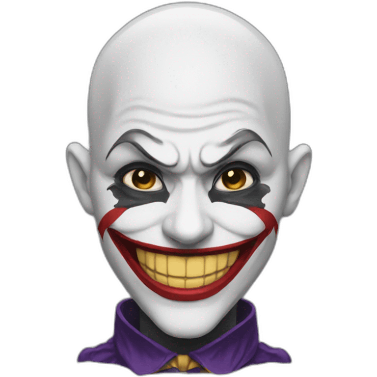 black bald joker emoji