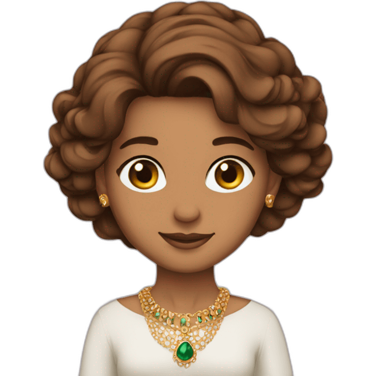 princes arab brown hair jewerlery emoji