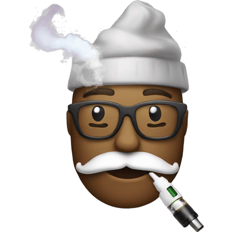 A vape with a face emoji