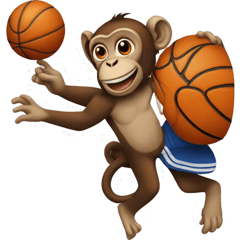 A monkey playing basketball emoji