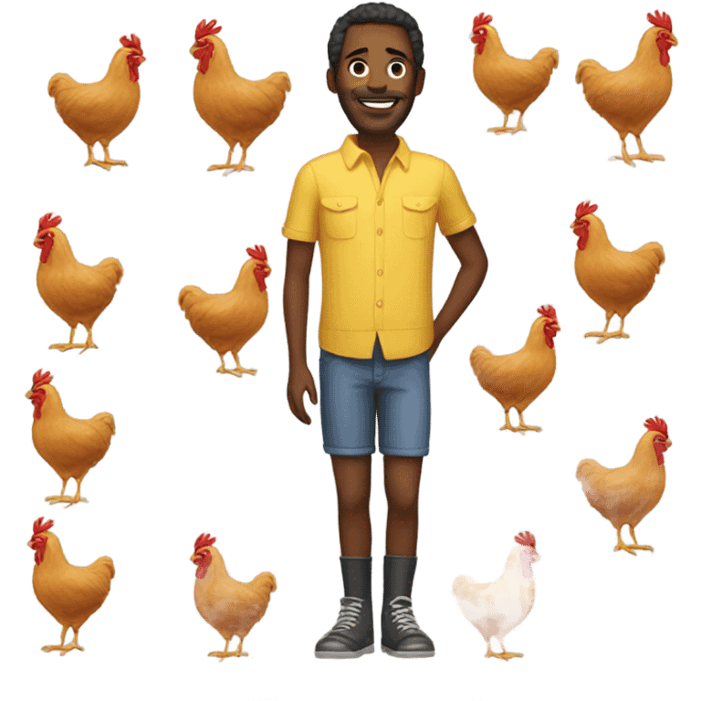 Man with the legs of chickens  emoji