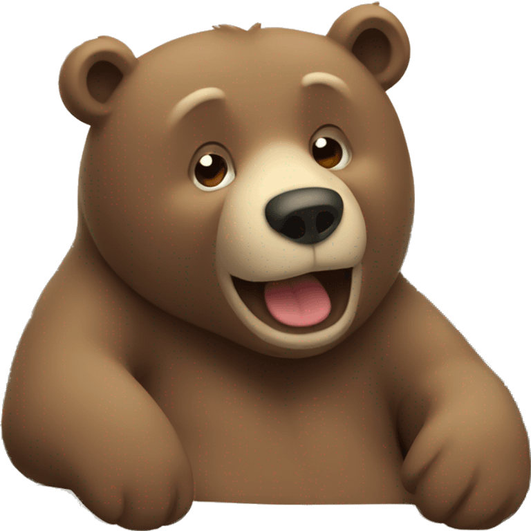 Relaxing bear  emoji