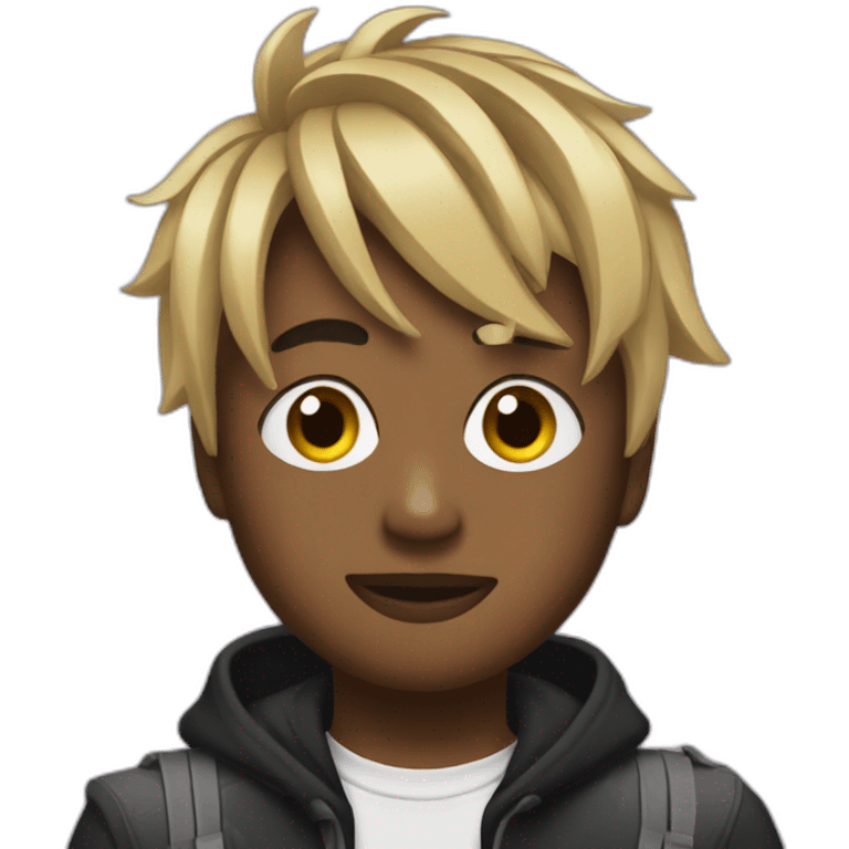 Juice WRLD with black and blond hair emoji