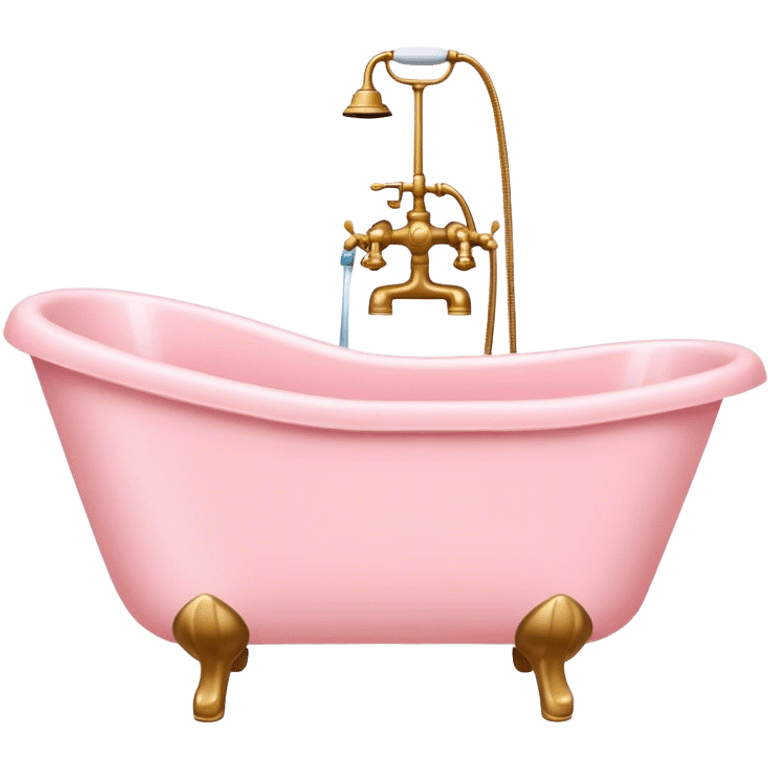 Light pink bath tub  emoji